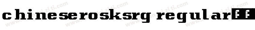 chineserosksrg regular字体转换